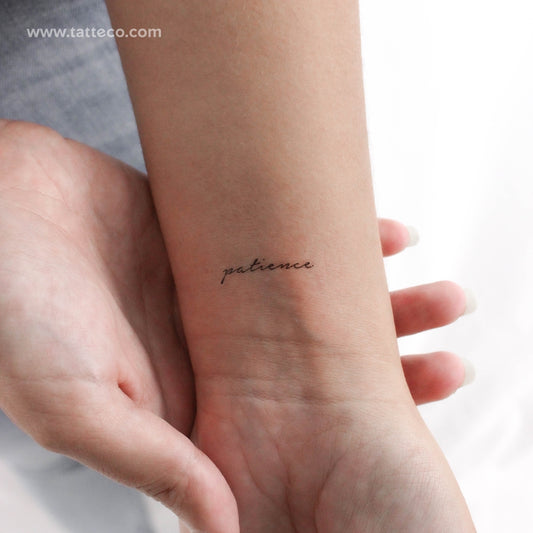 Tatuaje temporal de paciencia - Juego de 3