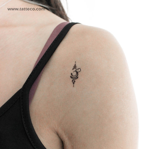 Sanskrit Symbol for Breathe Temporary Tattoo - Set of 3