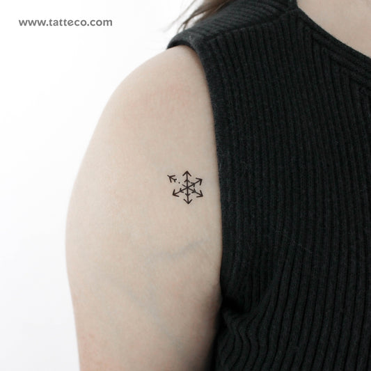 Tatuaje temporal de copo de nieve volador (juego de 3)