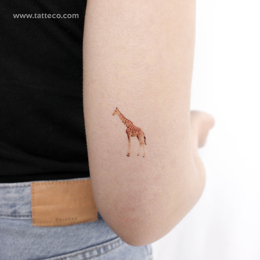 Tatuaje temporal de jirafa a color (juego de 3)