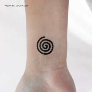 Small Single Spiral Temporary Tattoo - Set of 3