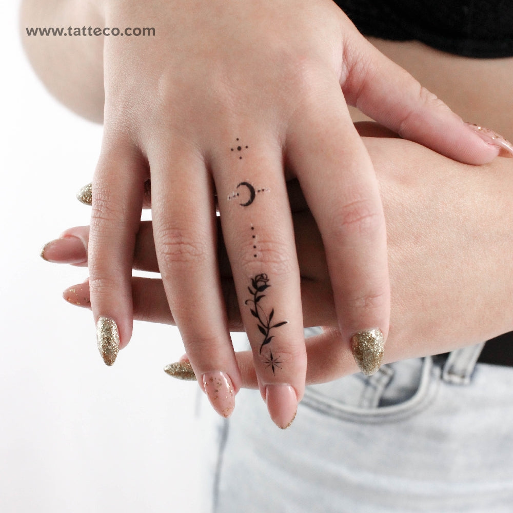 Tatuaje temporal de adorno para el dedo (juego de 3)