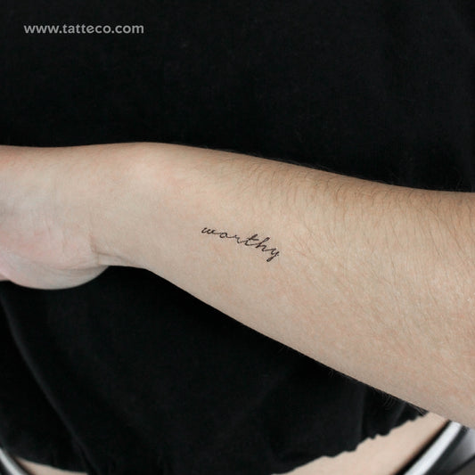 Worthy Temporary Tattoo - Set of 3