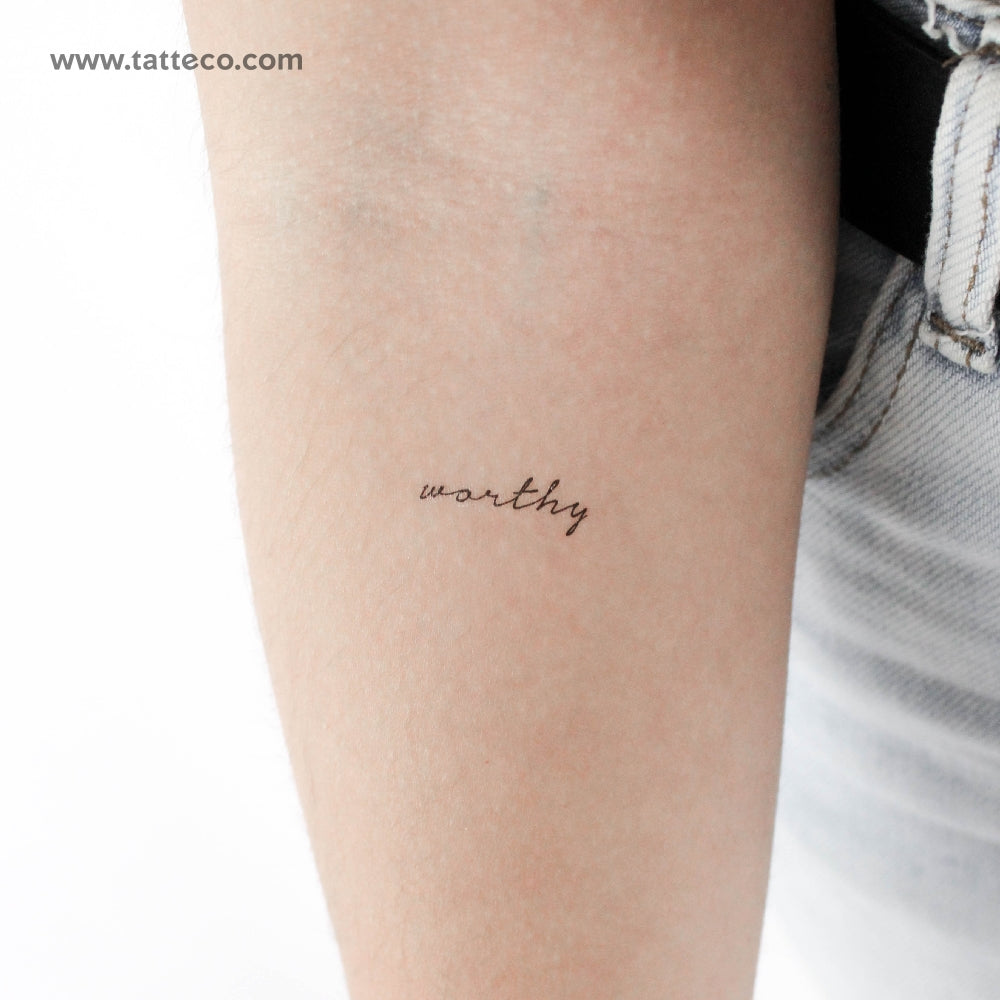Worthy Temporary Tattoo - Set of 3