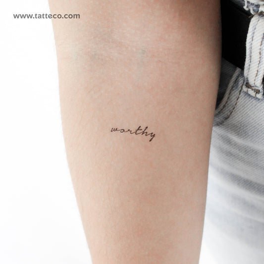 Worthy Temporary Tattoo - Set of 3
