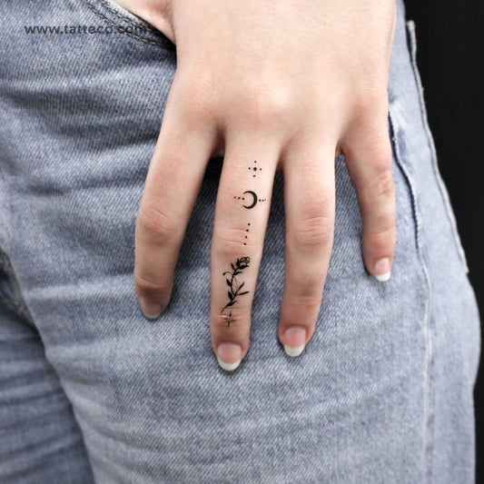 Finger Ornament Temporary Tattoo - Set of 3