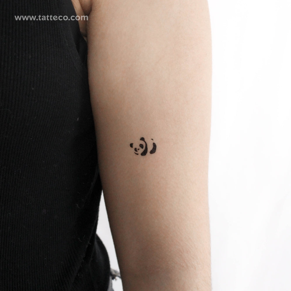 Panda Bear Temporary Tattoo - Set of 3