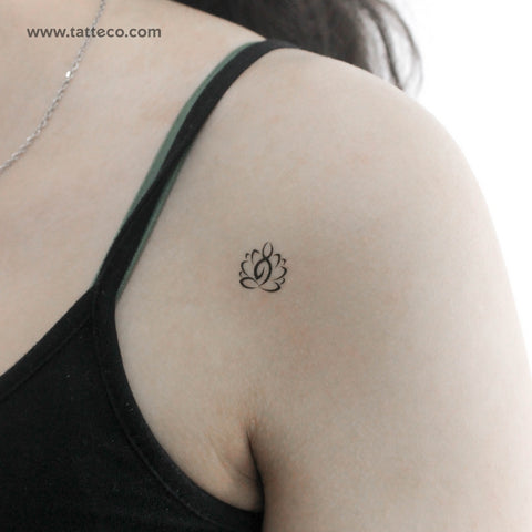 Meditation Lotus Temporary Tattoo - Set of 3