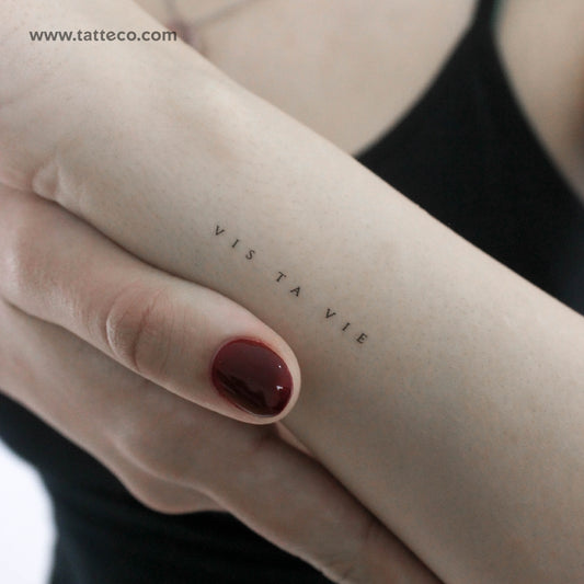 Uppercase Vis Ta Vie Temporary Tattoo - Set of 3