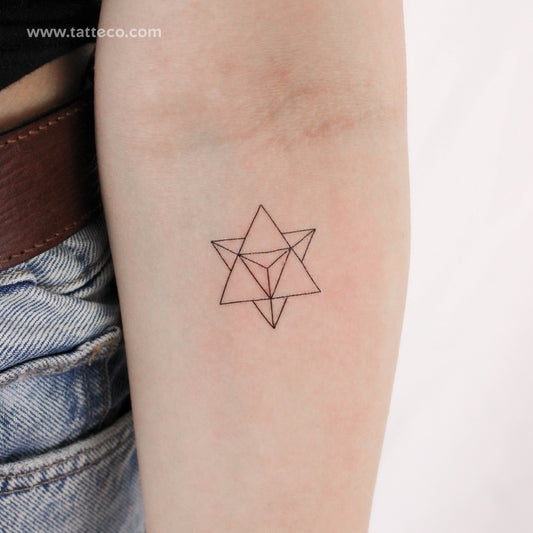 Tatuaje temporal Merkaba - Juego de 3