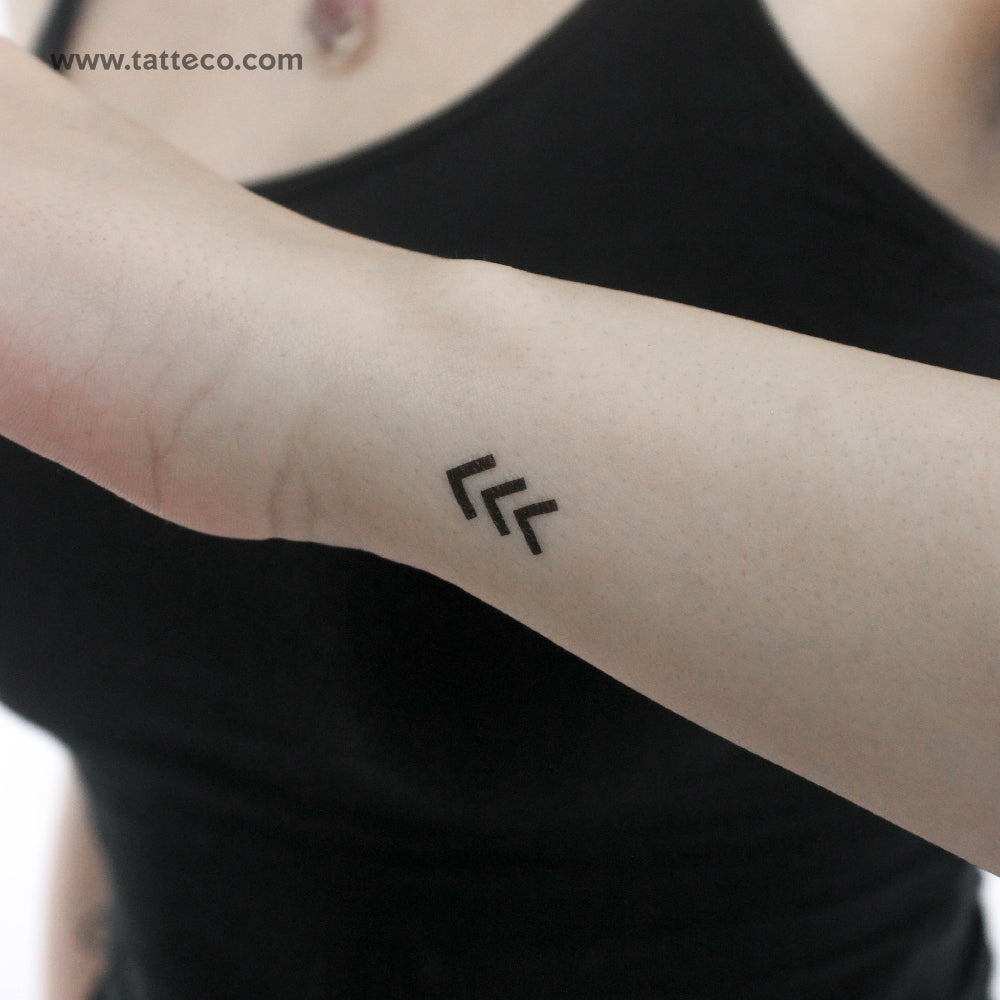 Small The Lucky Few Symbol Temporary Tattoo - Set of 3, image size:1000x1000