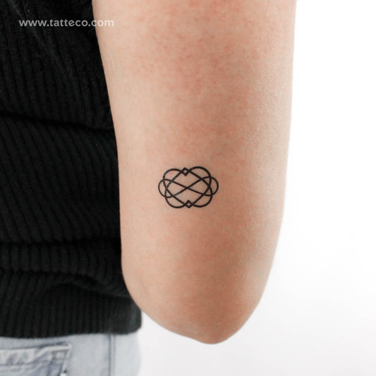 Tatuaje temporal de nudo de amor - Juego de 3