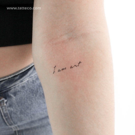 I Am Art Temporary Tattoo - Set of 3