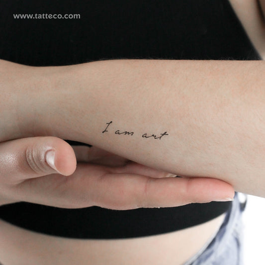 I Am Art Temporary Tattoo - Set of 3