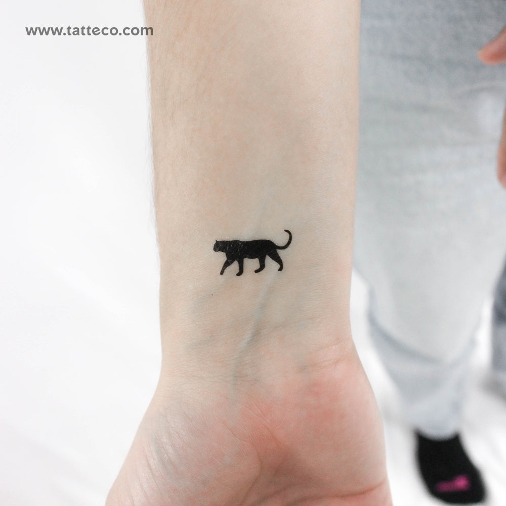 Small Black Panther Temporary Tattoo - Set of 3