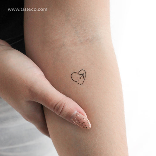 Tatuaje temporal "Amor por los viajes" - Juego de 3