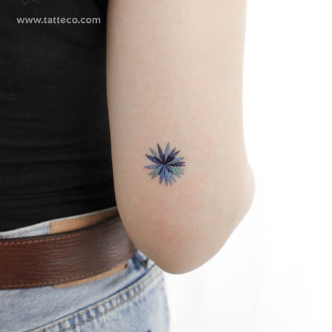 Cornflower Flower By Ann Lilya Temporary Tattoo - Set of 3