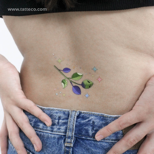 Alien Leaves By Ann Lilya Temporary Tattoo - Set of 3