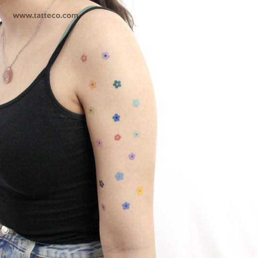Little Flower Collection By Ann Lilya Temporary Tattoo - Set of 3