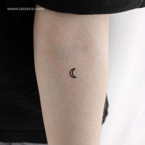 Moon Planet Symbol Temporary Tattoo - Set of 3