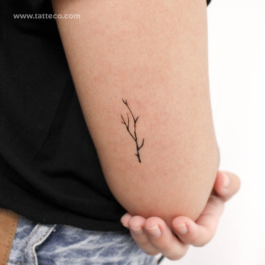Tatuaje temporal de rama sin hojas (juego de 3)