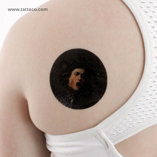 Tatuaje temporal de Medusa de Caravaggio (juego de 3)