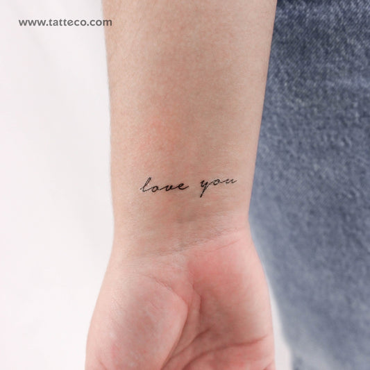 Tatuaje temporal "Te amo" - Juego de 3