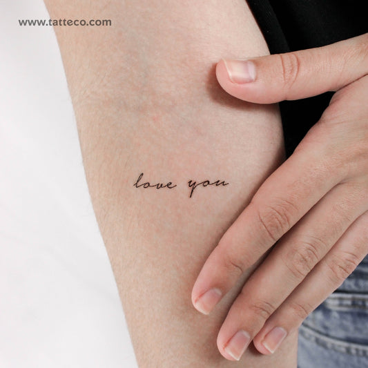 Tatuaje temporal "Te amo" - Juego de 3