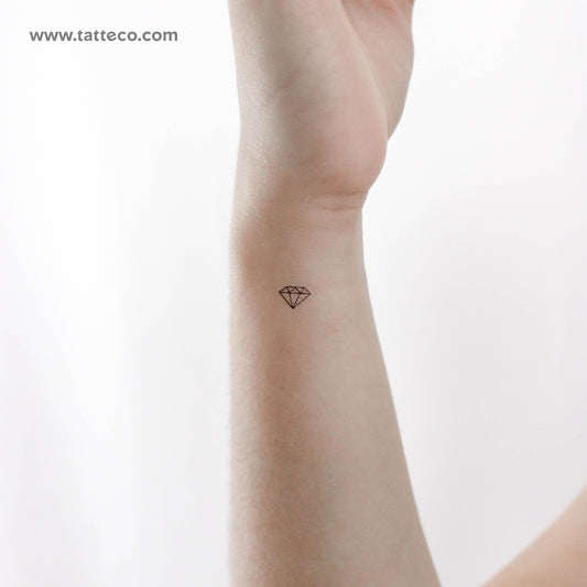 Tiny Minimalist Diamond Temporary Tattoo - Set of 3