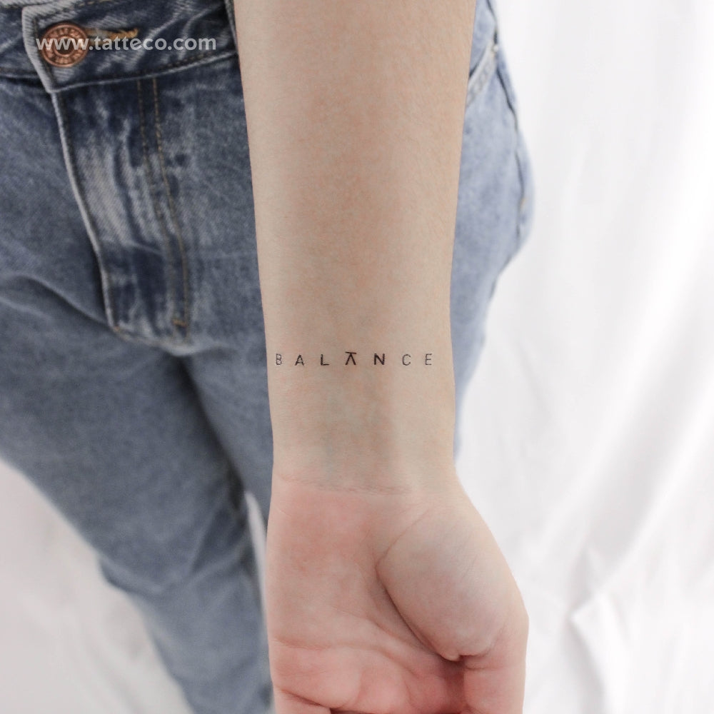 Balance Symbol Tattoo Surmul Sun And Moon Balance Temporary Tattoo For