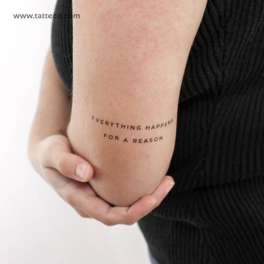 TODO PASA POR UNA RAZÓN Tatuaje temporal - Juego de 3