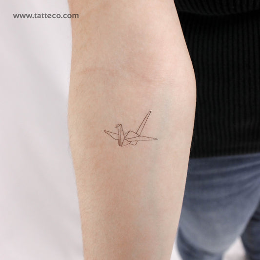 Tatuaje temporal de Orizuru - Juego de 3