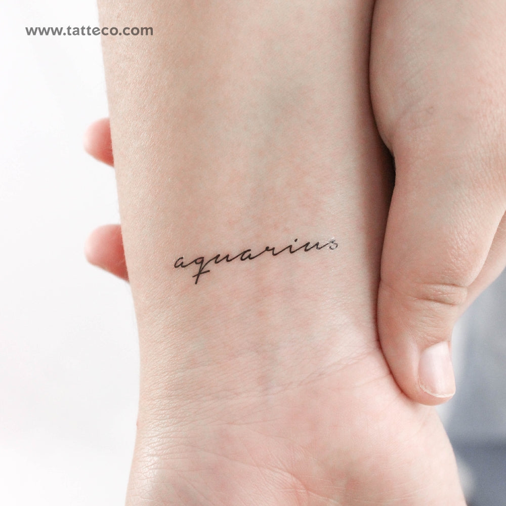 Tatuaje temporal de Acuario - Juego de 3