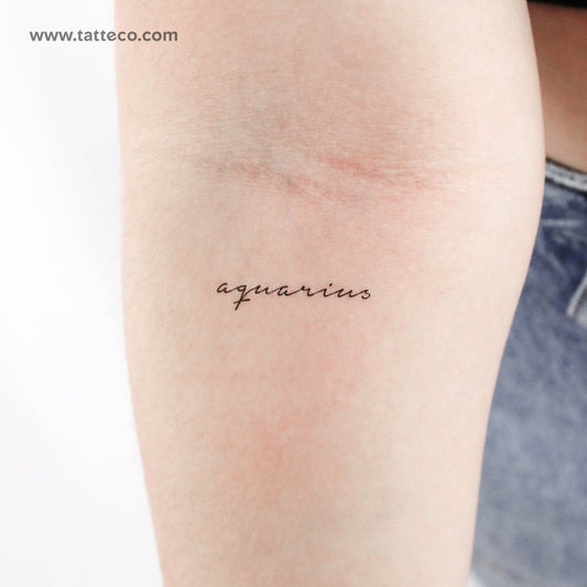 Tatuaje temporal de Acuario - Juego de 3