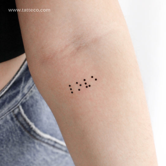 Braille Love Temporary Tattoo - Set of 3