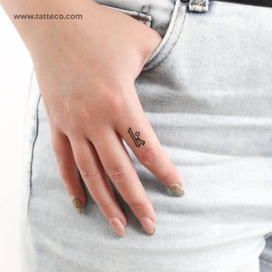 K Temporary Tattoo - Set of 3