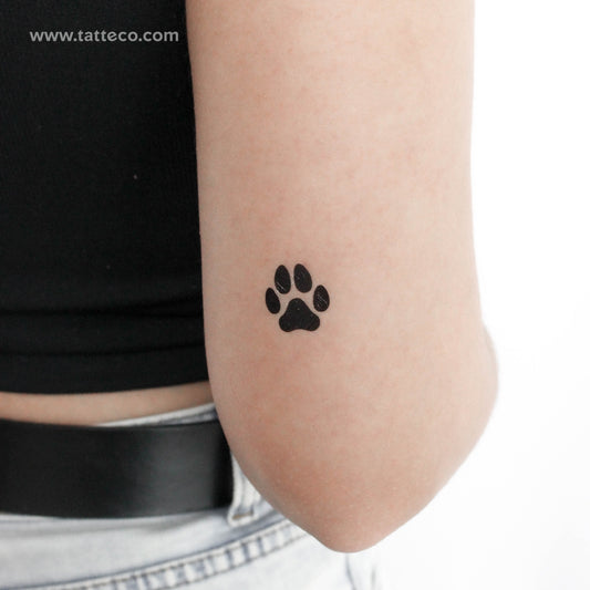 Tatuaje temporal de pata de perro - Juego de 3