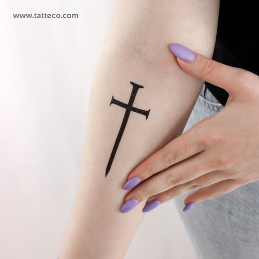 Cross Sword Temporary Tattoo - Set of 3