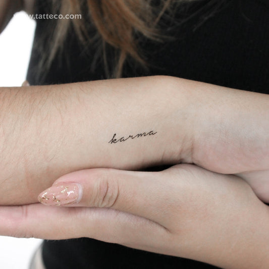 Tatuaje temporal pequeño de Karma - Juego de 3