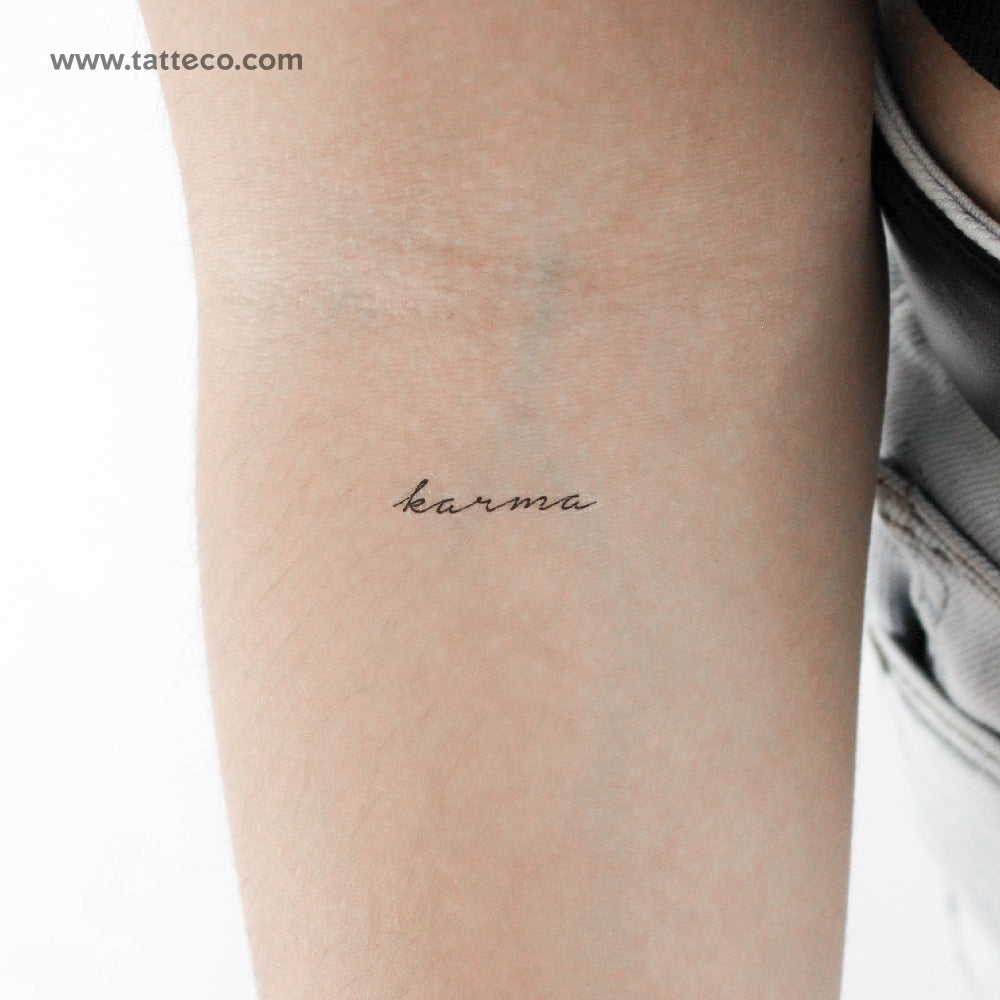 Tatuaje temporal pequeño de Karma - Juego de 3
