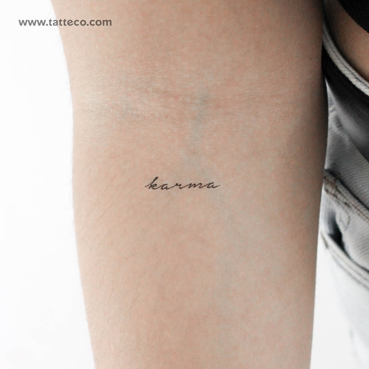 Tatuaje temporal pequeño de Karma - Juego de 3