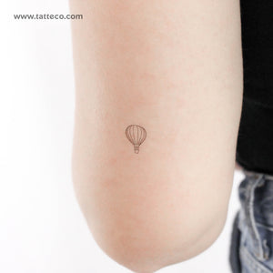 Tiny Hot Air Balloon Temporary Tattoo - Set of 3
