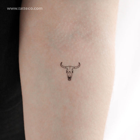 Cow Skull Temporary Tattoo - Set of 3