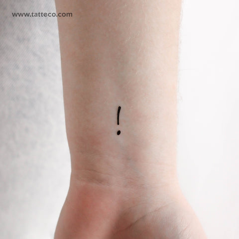 Exclamation Point Temporary Tattoo - Set of 3