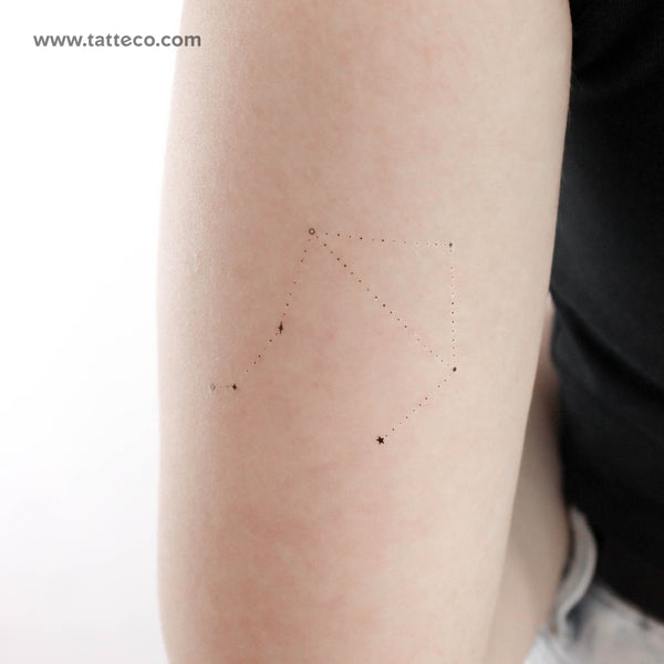 Minimalist Libra Constellation Temporary Tattoo by Puntuak - Set of 3