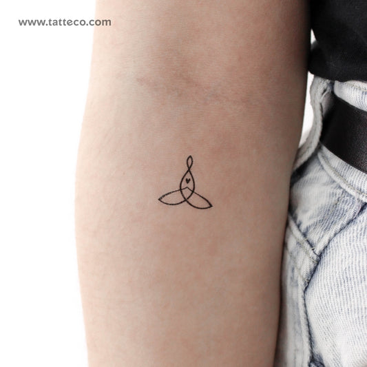 Tatuaje temporal del símbolo de respiración - Juego de 3