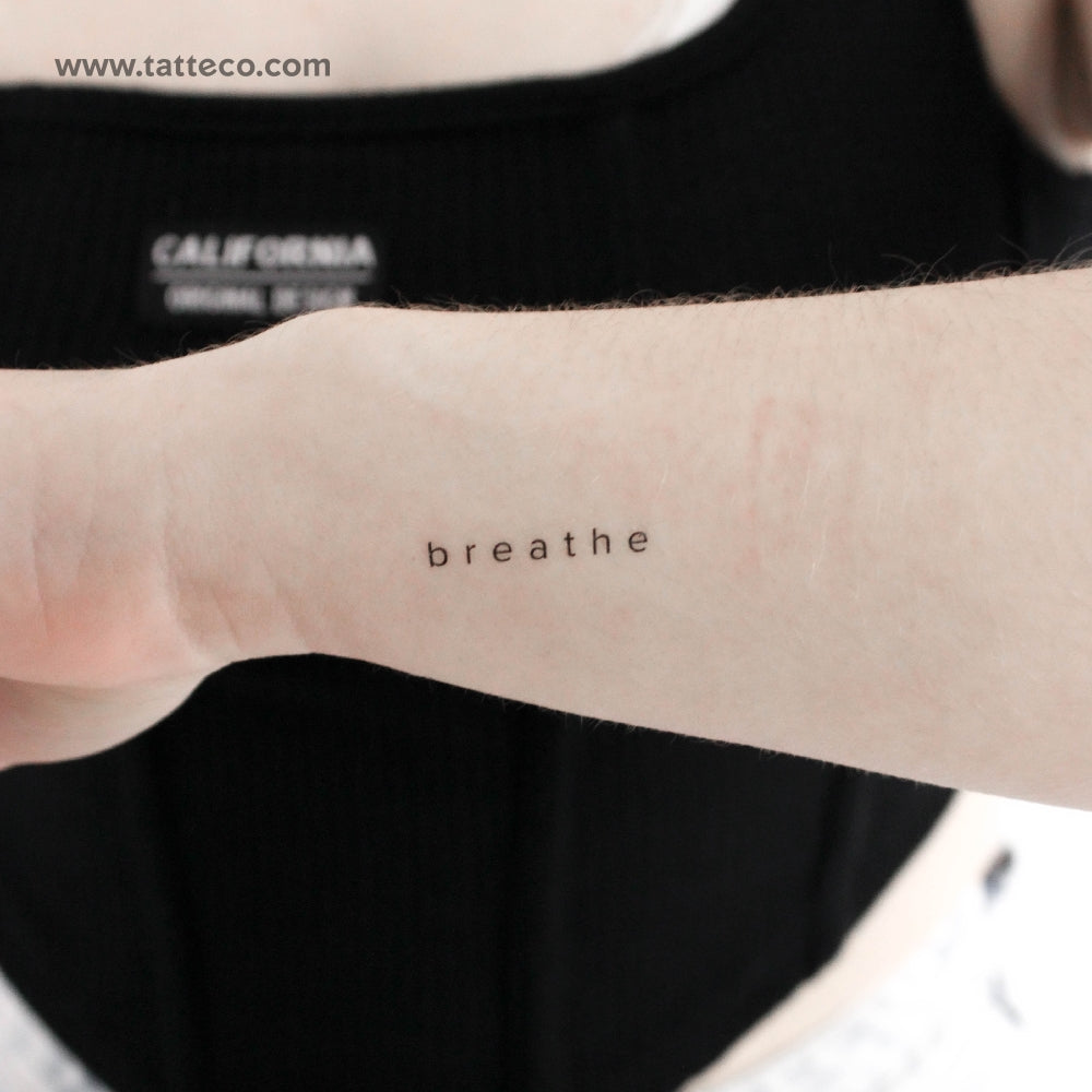 Tiny Breathe Temporary Tattoo - Set of 3