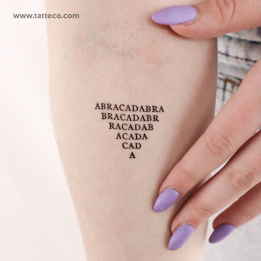 Small Abracadabra Temporary Tattoo - Set of 3