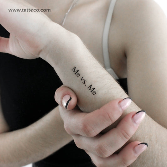 Tatuaje temporal "Yo contra mí" - Juego de 3
