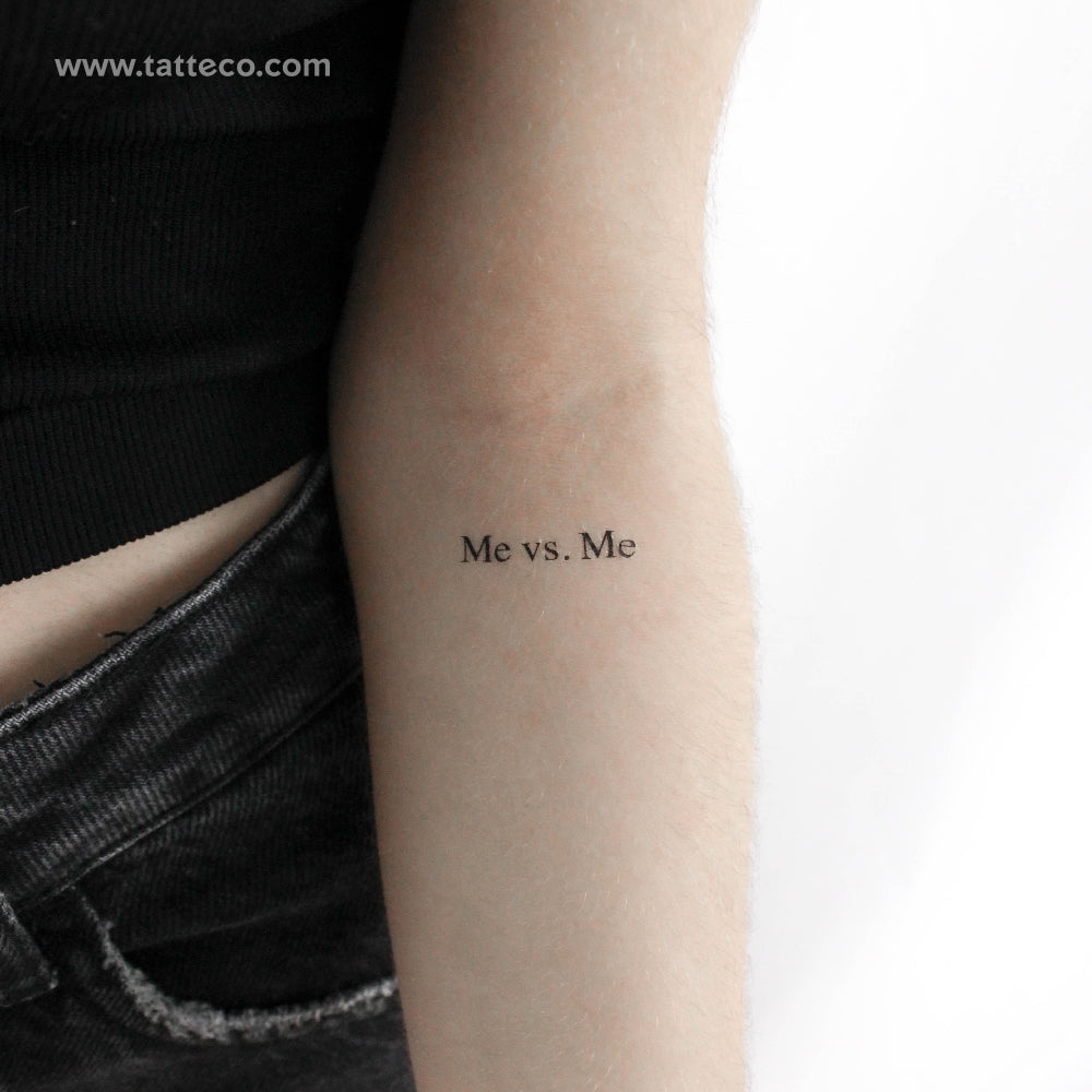 Me vs. Me Temporary Tattoo - Set of 3